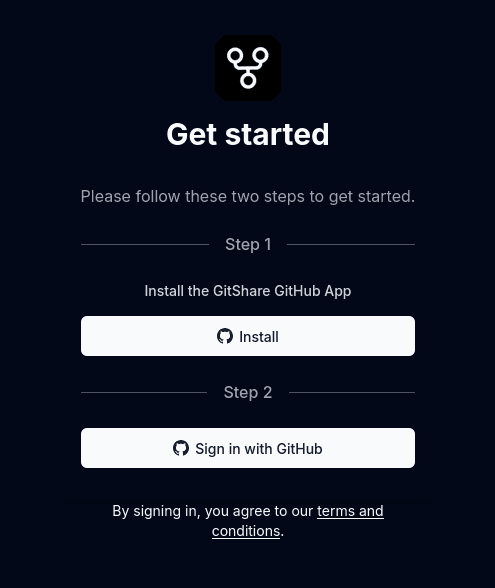 Step 1: Install GitShare & Sign In